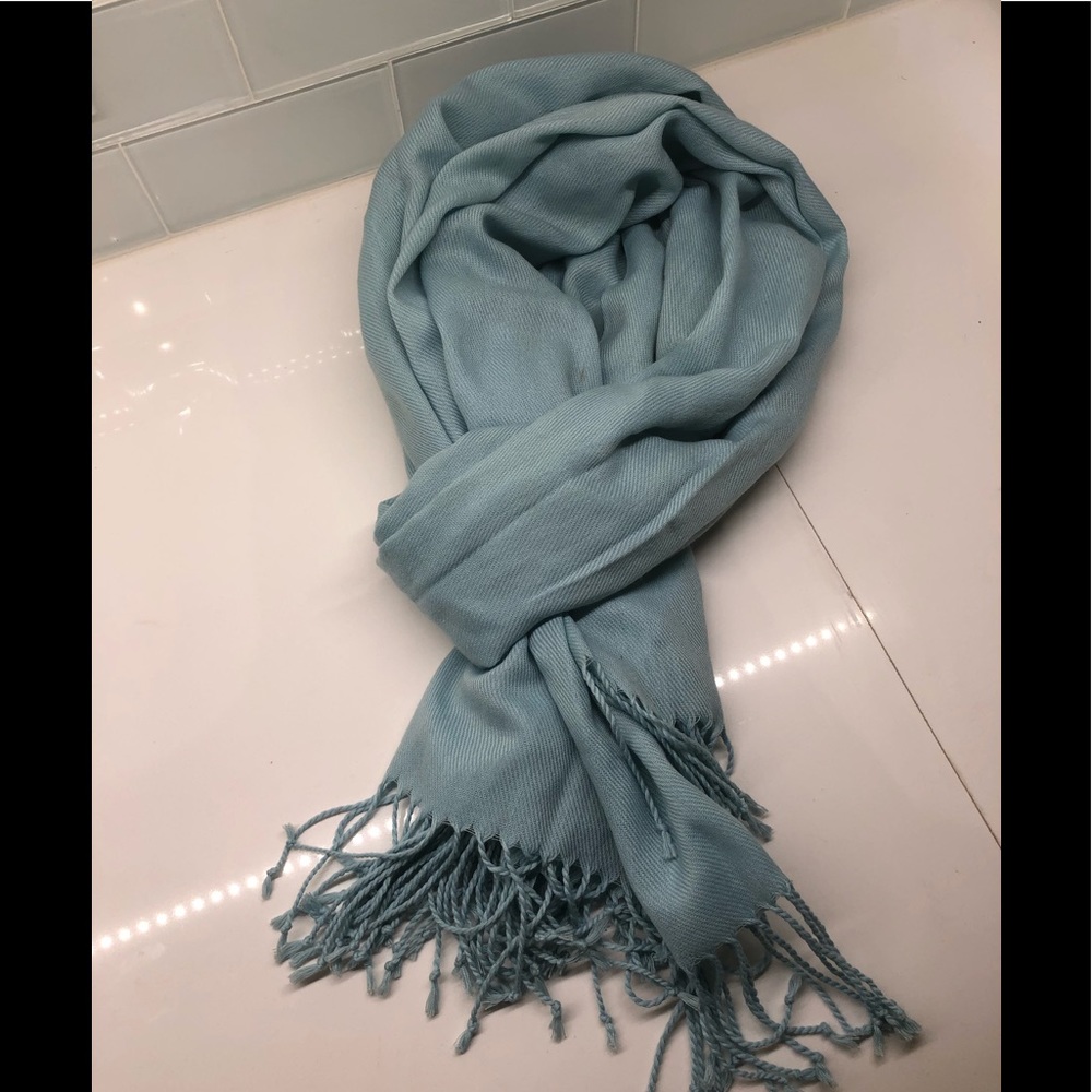 Cashmere and Wool Fringed Long Scarf